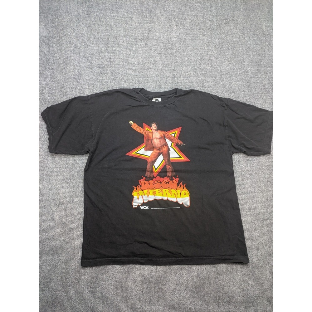 WCW Disco‎ Inferno T Shirt Mens XXL Black Graphic Wrestling T-Shirt 1998 WWF ECW